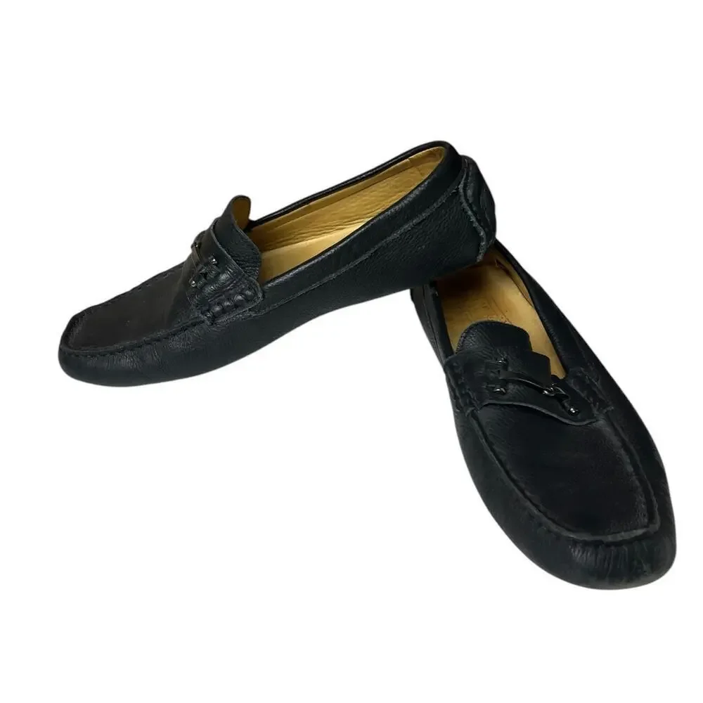 Mercanti Fiorentini Driving Loafer Black Leather 9.5M